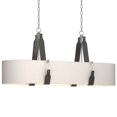 Hubbardton Forge Saratoga Oval Pendant Light - Color: Beige - Size: 4 light