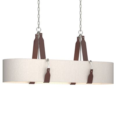 Hubbardton Forge Saratoga Oval Pendant Light - Color: Beige - Size: 4 light