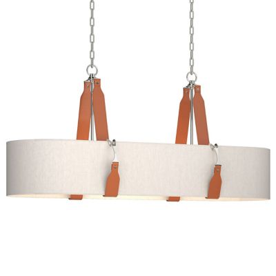 Hubbardton Forge Saratoga Oval Pendant Light - Color: Beige - Size: 4 light