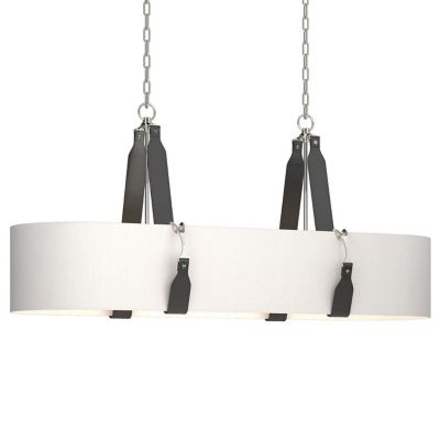 Hubbardton Forge Saratoga Oval Pendant Light - Color: White - Size: 4 light