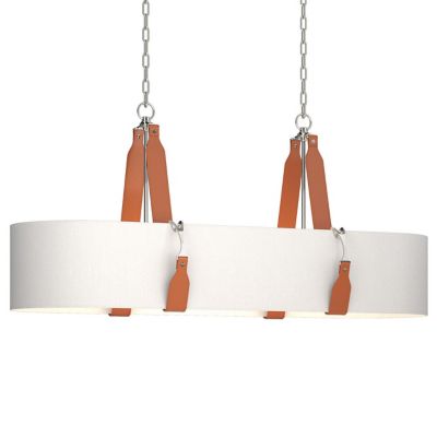 Hubbardton Forge Saratoga Oval Pendant Light - Color: White - Size: 4 light