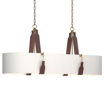 Hubbardton Forge Saratoga Oval Pendant Light - Color: White - Size: 4 light