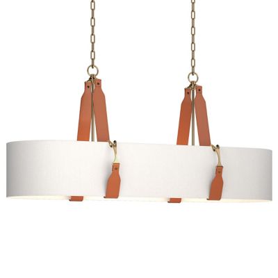 Hubbardton Forge Saratoga Oval Pendant Light - Color: White - Size: 4 light