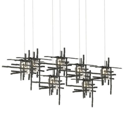 Hubbardton Forge Tura Rectangular Multi-Light Pendant Light - Color: Clear 