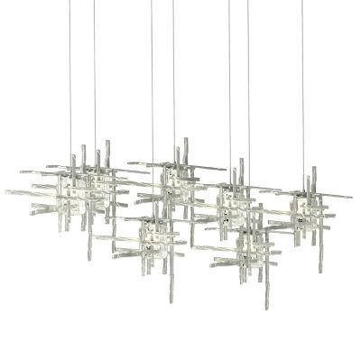 Hubbardton Forge Tura Rectangular Multi-Light Pendant Light - Color: Clear 