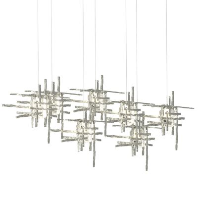 Hubbardton Forge Tura Rectangular Multi-Light Pendant Light - Color: Clear 