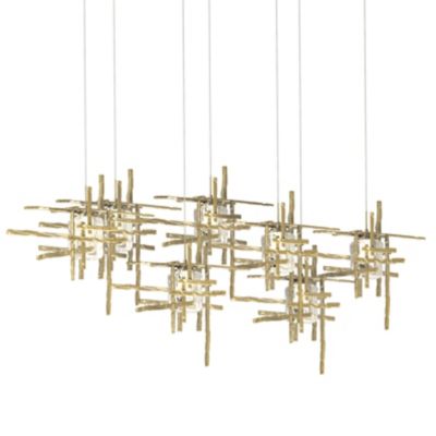 Hubbardton Forge Tura Rectangular Multi-Light Pendant Light - Color: Clear 