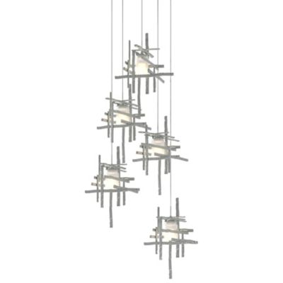 Hubbardton Forge Tura Round Multi-Light Pendant Light - Color: Silver - Siz