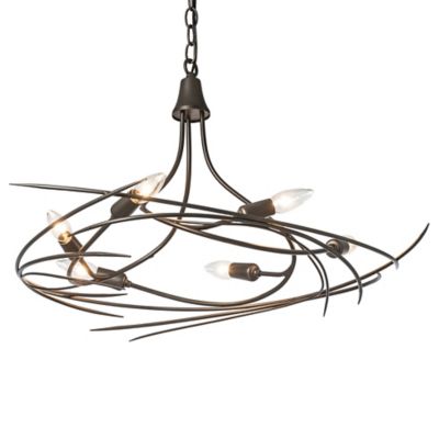 Hubbardton Forge Wisp Chandelier - Color: Grey - Size: 6 light - 101620-100