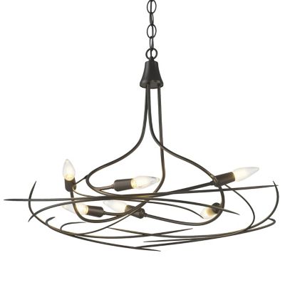 Hubbardton Forge Wisp Chandelier - Color: Black - Size: 6 light - 101620-10