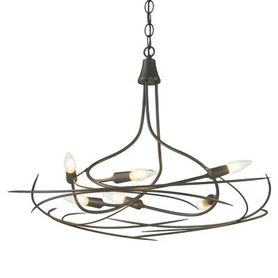 Hubbardton Forge Wisp Chandelier - Color: Grey - Size: 6 light - 101620-100