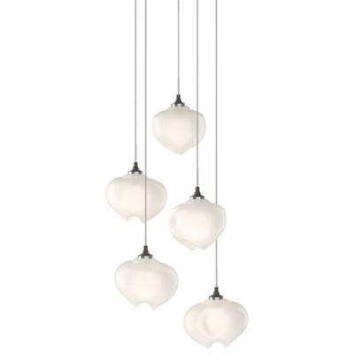 Hubbardton Forge Ume Round Multi-Light Pendant Light - Color: White - Size: