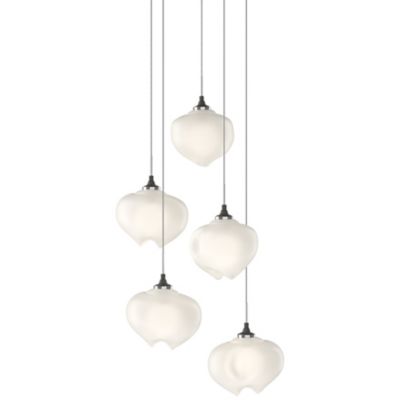 Hubbardton Forge Ume Round Multi-Light Pendant Light - Color: White - Size: