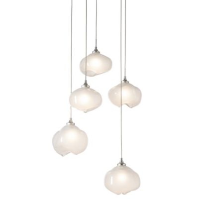 Hubbardton Forge Ume Round Multi-Light Pendant Light - Color: White - Size: