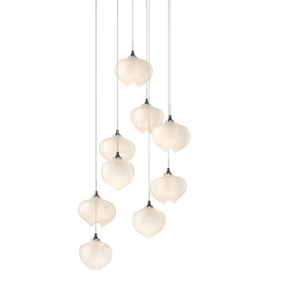 Hubbardton Forge Ume Round Multi-Light Pendant Light - Color: White - Size: