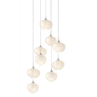 Hubbardton Forge Ume Round Multi-Light Pendant Light - Color: White - Size: