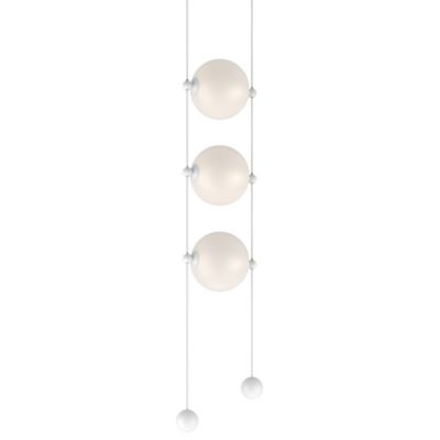 Hubbardton Forge Abacus 3-Light LED Multi-Light Pendant Light - Color: Whit