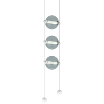 Hubbardton Forge Abacus 3-Light LED Multi-Light Pendant Light - Color: Clea