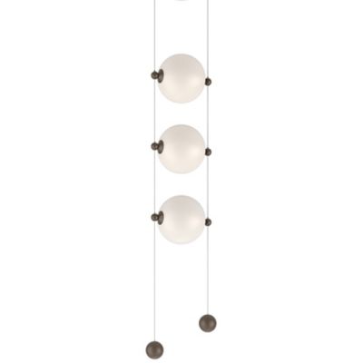 Hubbardton Forge Abacus 3-Light LED Multi-Light Pendant Light - Color: Whit