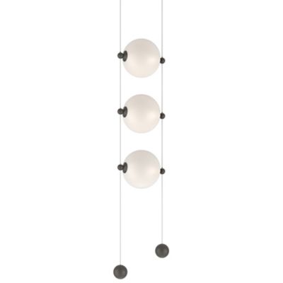 Hubbardton Forge Abacus 3-Light LED Multi-Light Pendant Light - Color: Whit