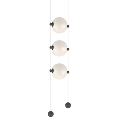 Hubbardton Forge Abacus 3-Light LED Multi-Light Pendant Light - Color: Whit