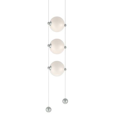 Hubbardton Forge Abacus 3-Light LED Multi-Light Pendant Light - Color: Whit