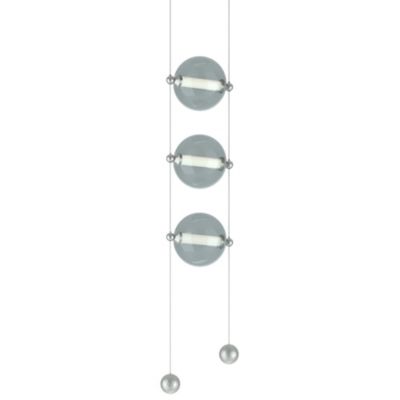 Hubbardton Forge Abacus 3-Light LED Multi-Light Pendant Light - Color: Clea