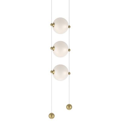 Hubbardton Forge Abacus 3-Light LED Multi-Light Pendant Light - Color: Whit