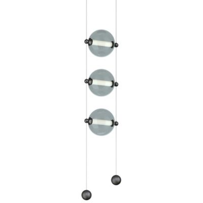 Hubbardton Forge Abacus 3-Light LED Multi-Light Pendant Light - Color: Clea