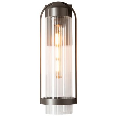 Hubbardton Forge Alcove Outdoor Wall Sconce - Color: Clear - Size: Medium -