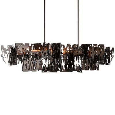 Hubbardton Forge Brutus Linear Chandelier - Color: Black - Size: 4 light - 