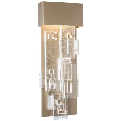 Hubbardton Forge Fusion LED Outdoor Wall Sconce - Color: Gold - Size: Large