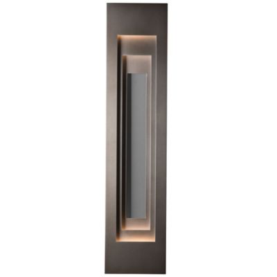 Hubbardton Forge Procession Outdoor Wall Sconce - Color: Silver - Size: Lar