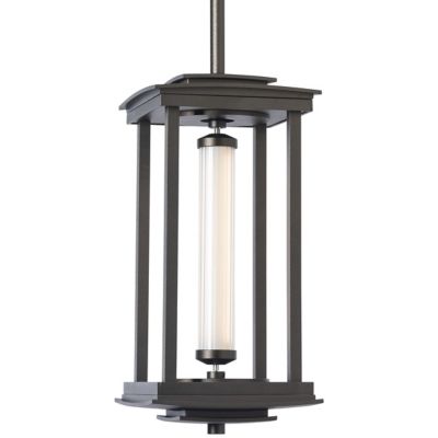 Hubbardton Forge Athena Tall LED Lantern Pendant Light - Color: Bronze - Si