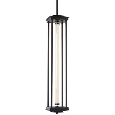 Hubbardton Forge Athena Tall LED Lantern Pendant Light - Color: Bronze - Si