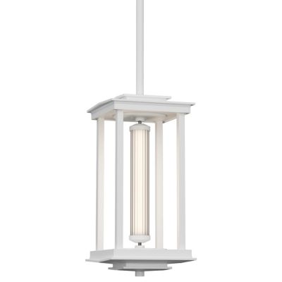 Hubbardton Forge Athena Tall LED Lantern Pendant Light - Color: White - Siz