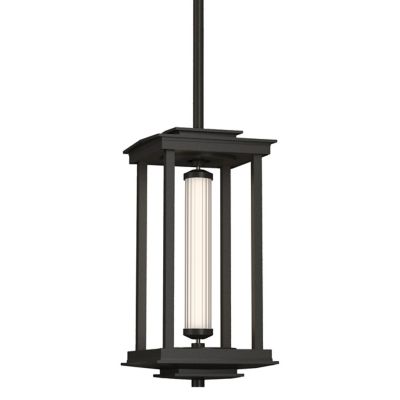 Hubbardton Forge Athena Tall LED Lantern Pendant Light - Color: Grey - Size