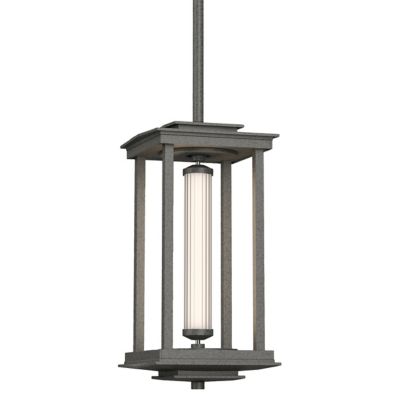 Hubbardton Forge Athena Tall LED Lantern Pendant Light - Color: Silver - Si