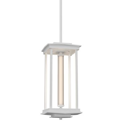 Hubbardton Forge Athena Tall LED Lantern Pendant Light - Color: White - Siz