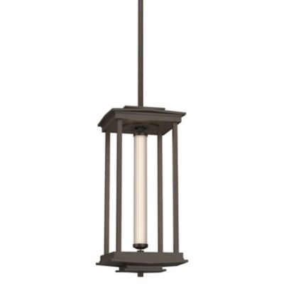 Hubbardton Forge Athena Tall LED Lantern Pendant Light - Color: Bronze - Si