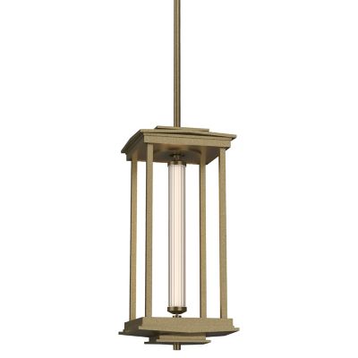 Hubbardton Forge Athena Tall LED Lantern Pendant Light - Color: Gold - Size