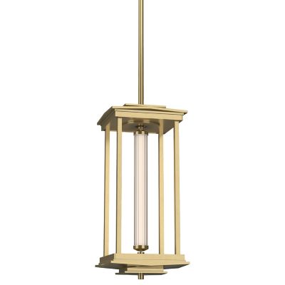 Hubbardton Forge Athena Tall LED Lantern Pendant Light - Color: Brass - Siz