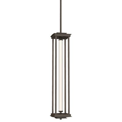 Hubbardton Forge Athena Tall LED Lantern Pendant Light - Color: Bronze - Si