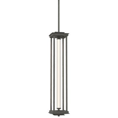 Hubbardton Forge Athena Tall LED Lantern Pendant Light - Color: Silver - Si