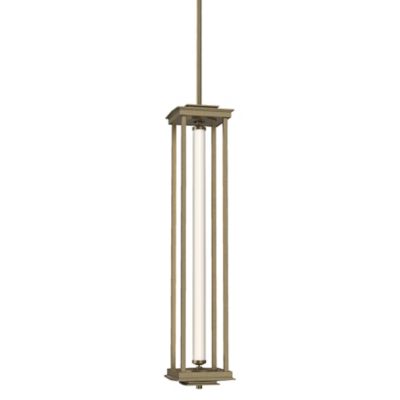 Hubbardton Forge Athena Tall LED Lantern Pendant Light - Color: Gold - Size