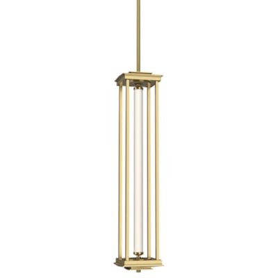 Hubbardton Forge Athena Tall LED Lantern Pendant Light - Color: Brass - Siz