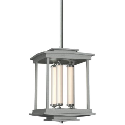 Hubbardton Forge Athena LED Lantern Pendant Light - Color: Silver - 131633-