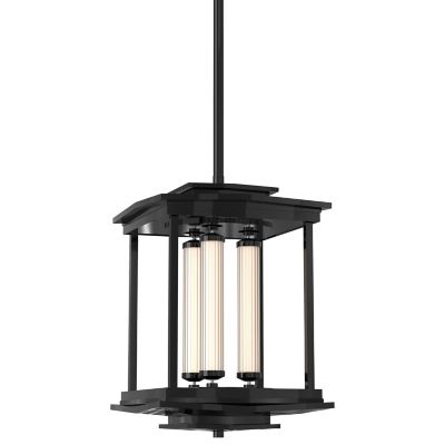 Hubbardton Forge Athena LED Lantern Pendant Light - Color: Black - 131633-1