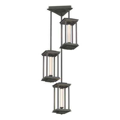 Hubbardton Forge Athena Triple LED Lantern Pendant Light - Color: Silver - 