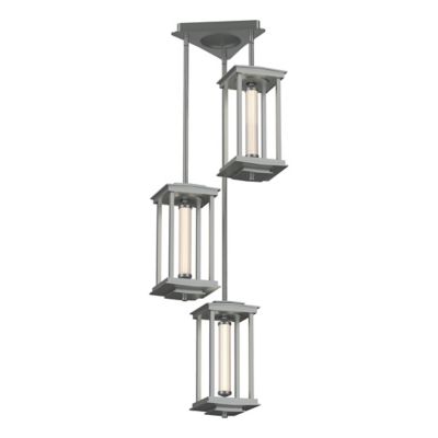 Hubbardton Forge Athena Triple LED Lantern Pendant Light - Color: Silver - 